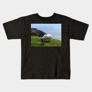 Ram Grazing on Slieve League, Ireland Kids T-Shirt